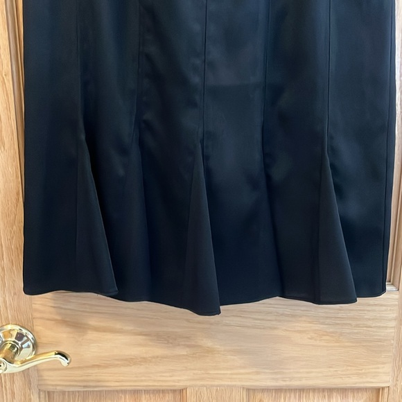 Pretty Satin Pleated Skirt - Studio One by Liz Claiborne - Black - 10 - Picture 3 of 8